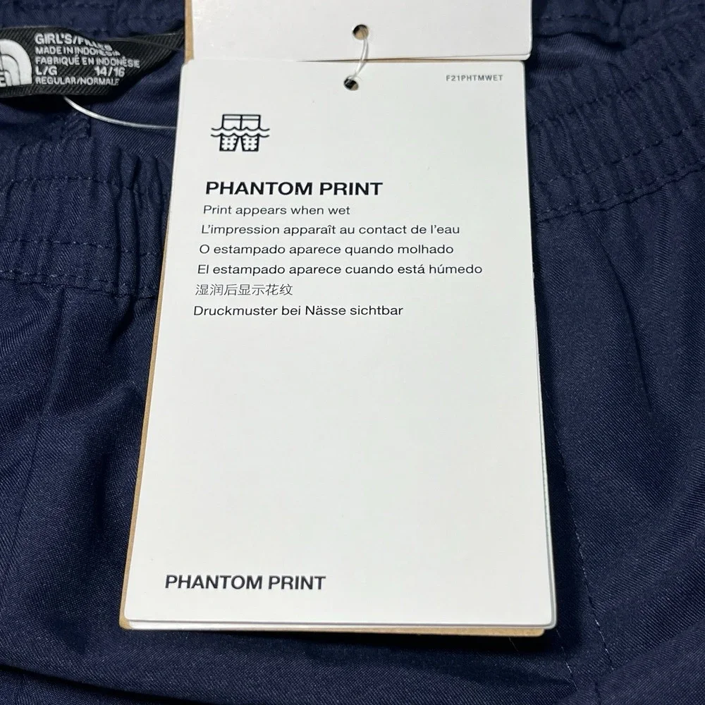 NEW The North Face Girls Class V Water Short Flash Dry Hiking Blue Large (14/16)